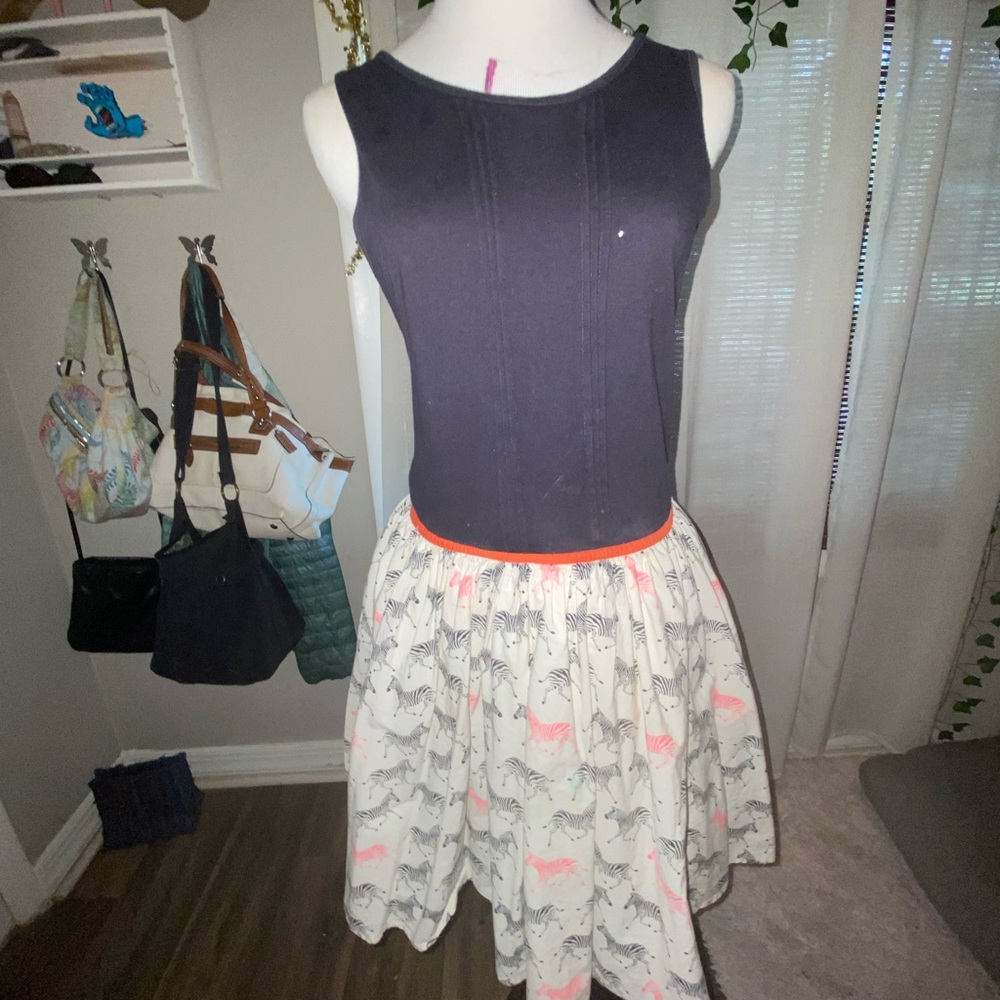 Damaged Zebras print dress